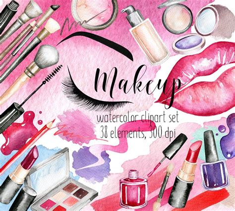 Makeup Cosmetics ClipartWatercolor Makeup clipartFashion | Etsy in 2021 | Clip art, Artist logo ...