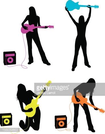 Guitar Girl Series Stock Clipart | Royalty-Free | FreeImages