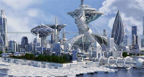 futuristic city 3D model | Desain perkotaan, Arsitektur futuristik, Kota