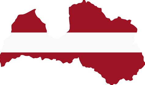 Latvia map city color of country flag. 12177309 PNG