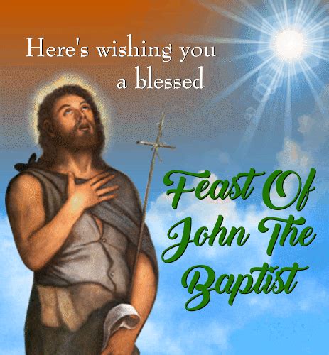 Feast of John the Baptist Card For... | John the baptist, Faith ...