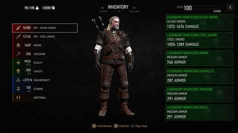 How to unlock Legendary Manticore armor set in NG+ 2022 Witcher 3 Blood and Wine [Level 100 ...