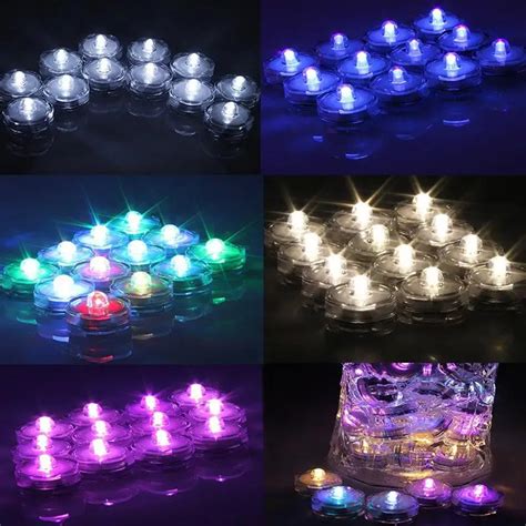 1PC Waterproof Flameless Realistic LED Tealight Tea Candles Floral ...