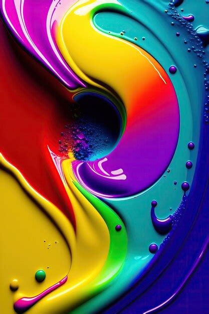 Premium AI Image | Rainbow paint splash