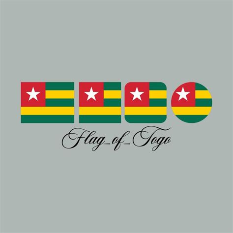 flag of togo nation design artwork 21854039 Vector Art at Vecteezy