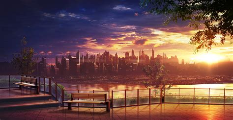 Sunset City Anime Wallpapers - Wallpaper Cave