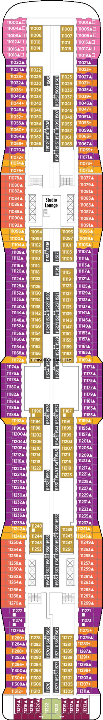 Norwegian Epic Deck 11 Deck Plan Tour