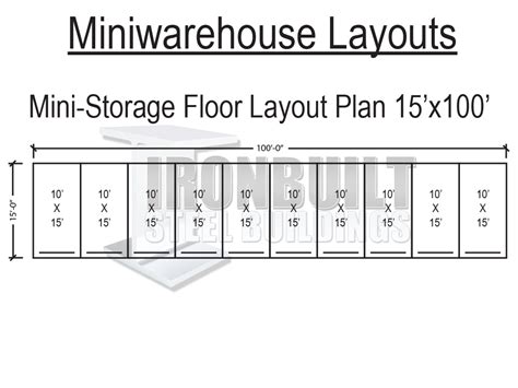 Mini-Storage Buildings, Self Storage Buildings, Free Floor Plans and ...