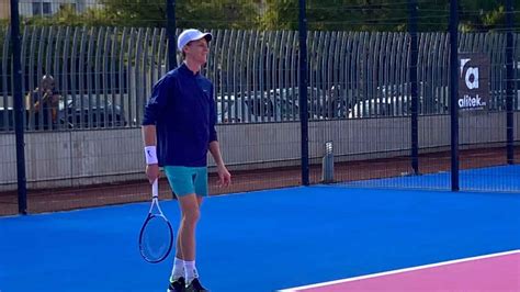 Jannik Sinner: The Davis Cup Champion training at the Arena Alicante ...