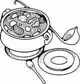 Soup Pot Coloring Page Sketch sketch template
