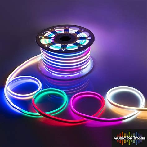 Pro-Line LED NEON 240V Flexible RGB LED Neon Light Strip IP65 Multi Colour Changing 120LEDsm LED ...