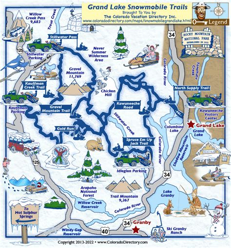 Grand Lake Snowmobile Trails Map | Colorado Vacation Directory