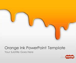 Free Orange Ink PowerPoint Template & Presentation Slides