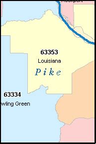 PIKE County, Missouri Digital ZIP Code Map