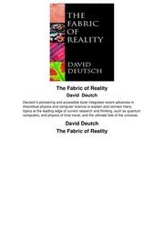 The Fabric Of Reality : David Deutsch : Free Download, Borrow, and ...