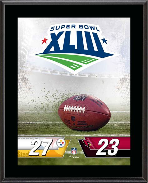 Pittsburgh Steelers vs. Arizona Cardinals Super Bowl XLIII 10.5" x 13 ...