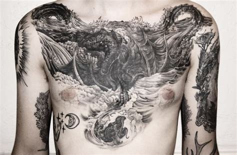 ellamyua: Bryan Proteau’s leviathan chestpiece by Feigr Adapted from Gustave Dore The Poetry of ...