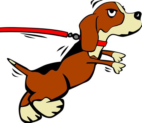 OnlineLabels Clip Art - Dog on leash (Cartoon)