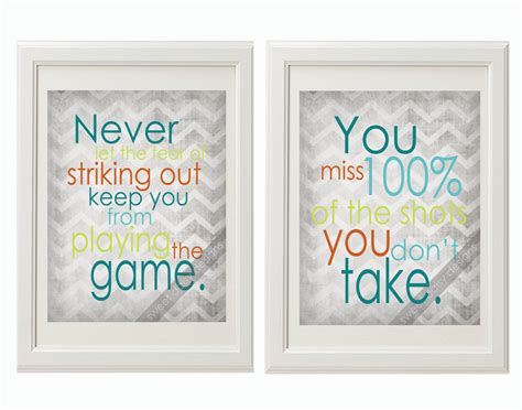 Sport Quotes PRINTABLE Wall Art Set of 2 Sport Quotes