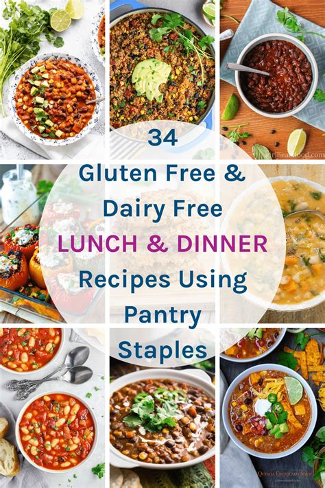 34 Gluten Free & Dairy Free Lunch and Dinner Recipes Using Pantry ...