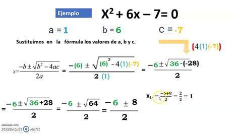 2do ejemplo de ecuaciones de 2do grado resueltas por fórmula general ...