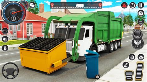 Garbage Truck Simulator Android Gameplay Real Trash Dump Truck ...