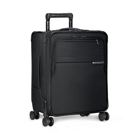 Briggs & Riley Baseline International Carry-On Expandable Wide Body Spinner (Black) - Seager Inc