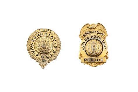 Two Auxiliary Police Badges | Witherell's Auction House