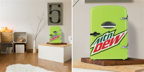 This Mountain Dew Mini Fridge Can Hold 6 Cans Of Your Favorite Soda