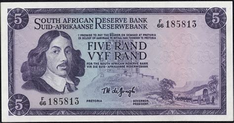 My Currency Collection: South African Currency 5 Rand banknote 1967 Jan van Riebeeck