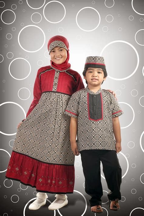 Model Baju Batik Muslim Terbaru untuk Anak Perempuan dan Laki-laki