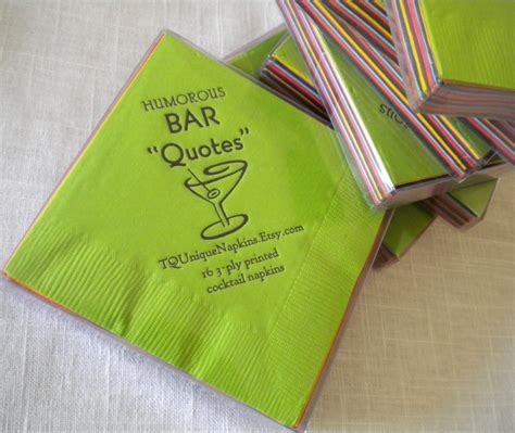 Bar Napkins Funny Cocktail Quotes Boxed set of 16 printed