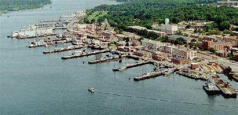 Naval Submarine Base New London, located on the Thames River, near Groton, Connecticut ...