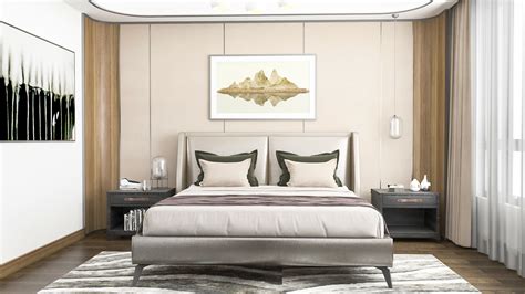 Bedroom interior Design VRay Render 3D model MAX FBX