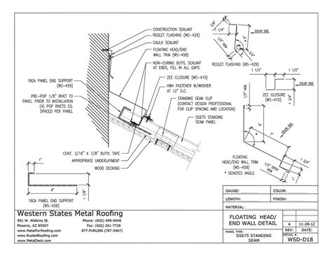 Part #WS-429 Reglet Flashing for Western Lock® Standing Seam