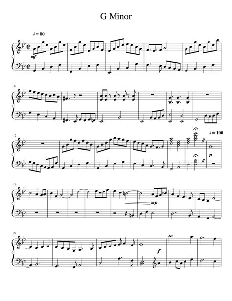 G Minor Sheet music for Piano (Solo) | Musescore.com