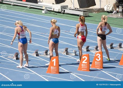 Women's 100 Meters Race Editorial Image | CartoonDealer.com #4434312