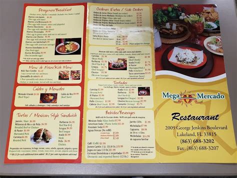 Menu at Mega Mercado Restaurant, Lakeland