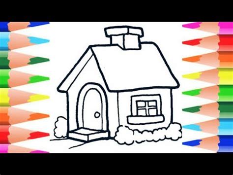 Learn to fill colour on house for kids and toddler - YouTube