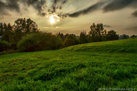 late afternoon sun over a green pasture - Photorasa Free HD Photos