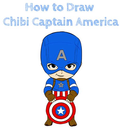 How to Draw Chibi Captain America - How to Draw Easy