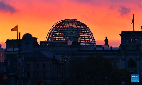 German Bundestag in glow of sunset in Berlin - Global Times