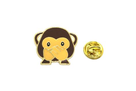 Speak No Evil Monkey Emoji Enamel Pin | FINOX