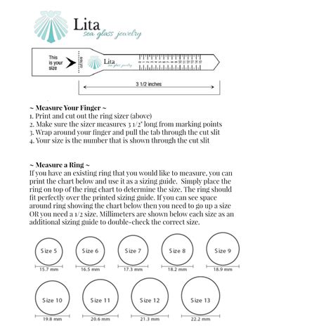 Paper Ring Sizer Printable