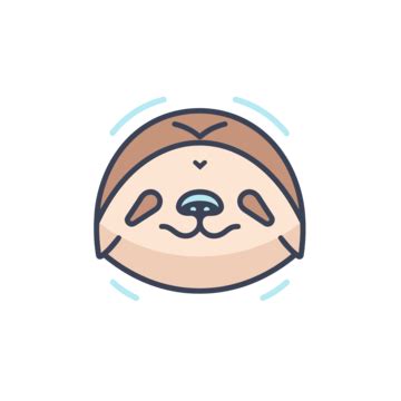 Sloth Face In Line Vector Illustration, A Lineal Icon Depicting Sloth ...