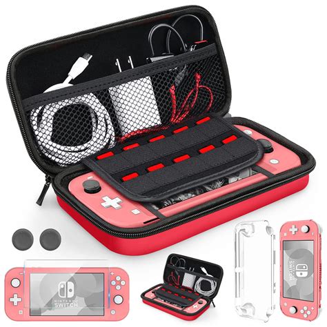 Carrying Case for Nintendo Switch Lite, TSV 5-in-1 Accessories Kit with ...