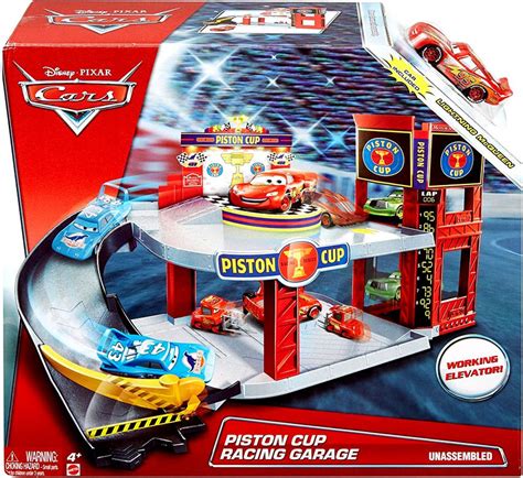 Disney Cars Piston Cup Racing Garage Playset Mattel Toys - ToyWiz