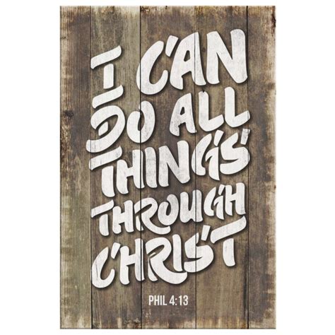 I Can Do All Things" Premium Rustic Poster Canvas - Art Hoodie