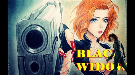 Black Widow Drawing Anime Style - YTboob