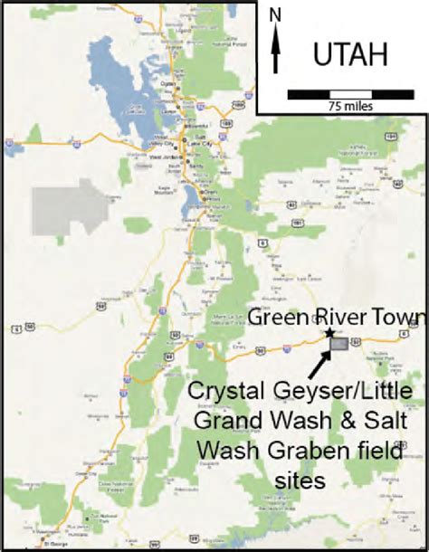 Base map of Utah with field locations. | Download Scientific Diagram